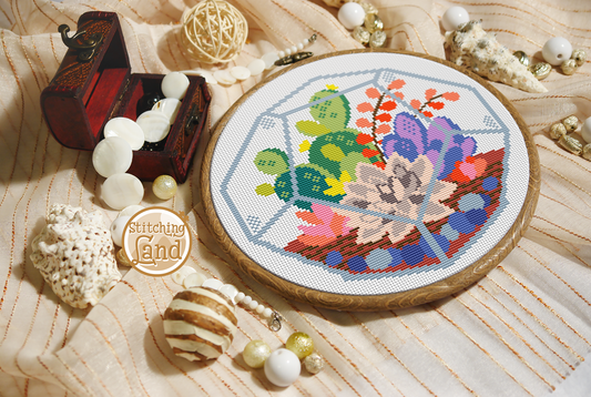 Succulents Cross Stitch Pattern