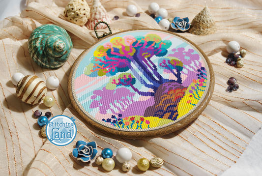 Summer Tree Cross Stitch Pattern