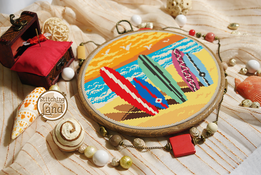 Surfing Cross Stitch Pattern