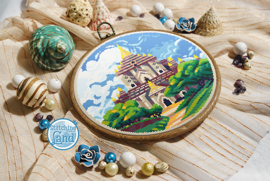 Thatbyinnyu Temple Cross Stitch Pattern