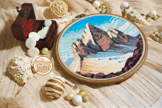 Three Peaks Lavaredo Cross Stitch Pattern