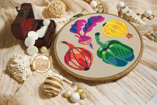 Vegetables Cross Stitch Pattern