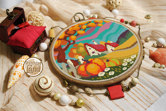 Village Cross Stitch Pattern