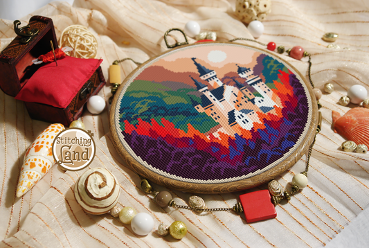 White Castle Cross Stitch Pattern