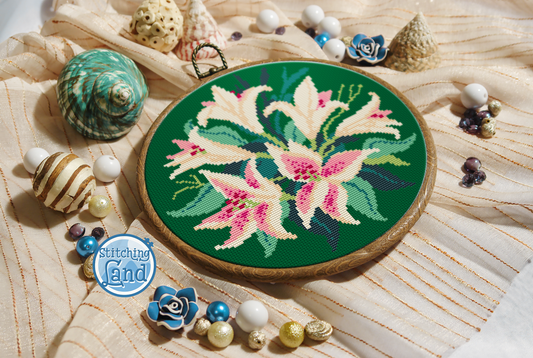 White Lily Cross Stitch Pattern