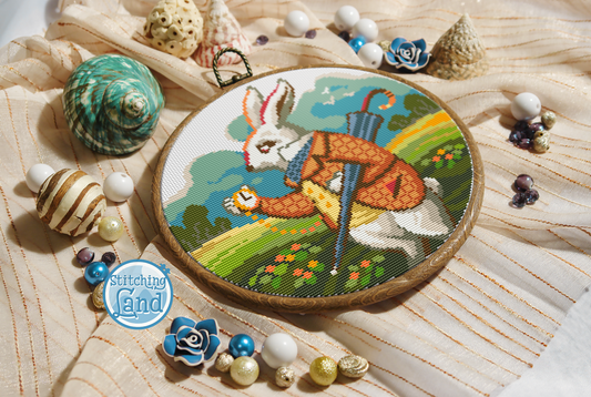 White Rabbit Cross Stitch Pattern