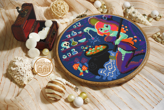Witch III Cross Stitch Pattern