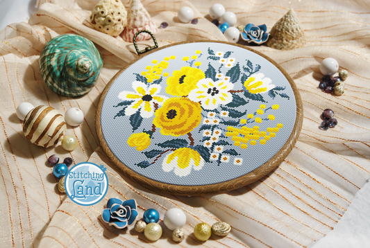 Yellow Flower II Cross Stitch Pattern