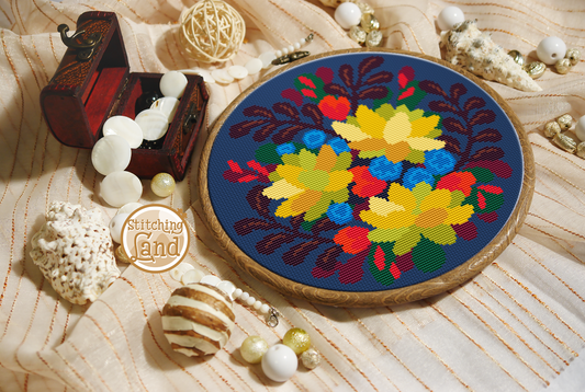 Yellow Flowers IV Cross Stitch Pattern