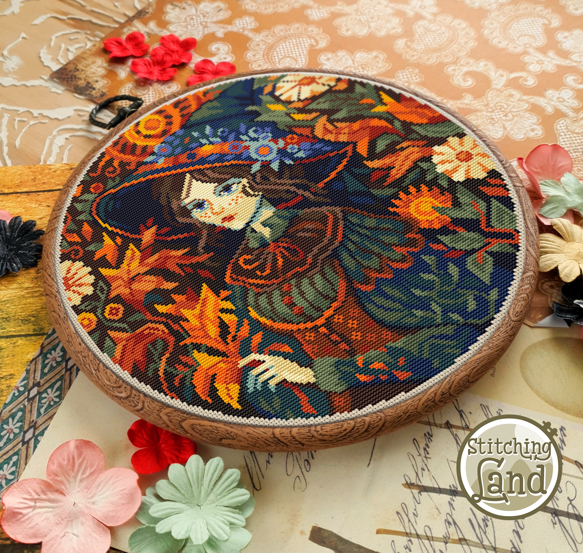 Young Sorceress Cross Stitch Pattern