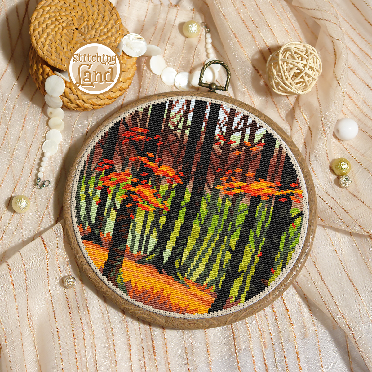 Autumn Forest Cross Stitch Pattern