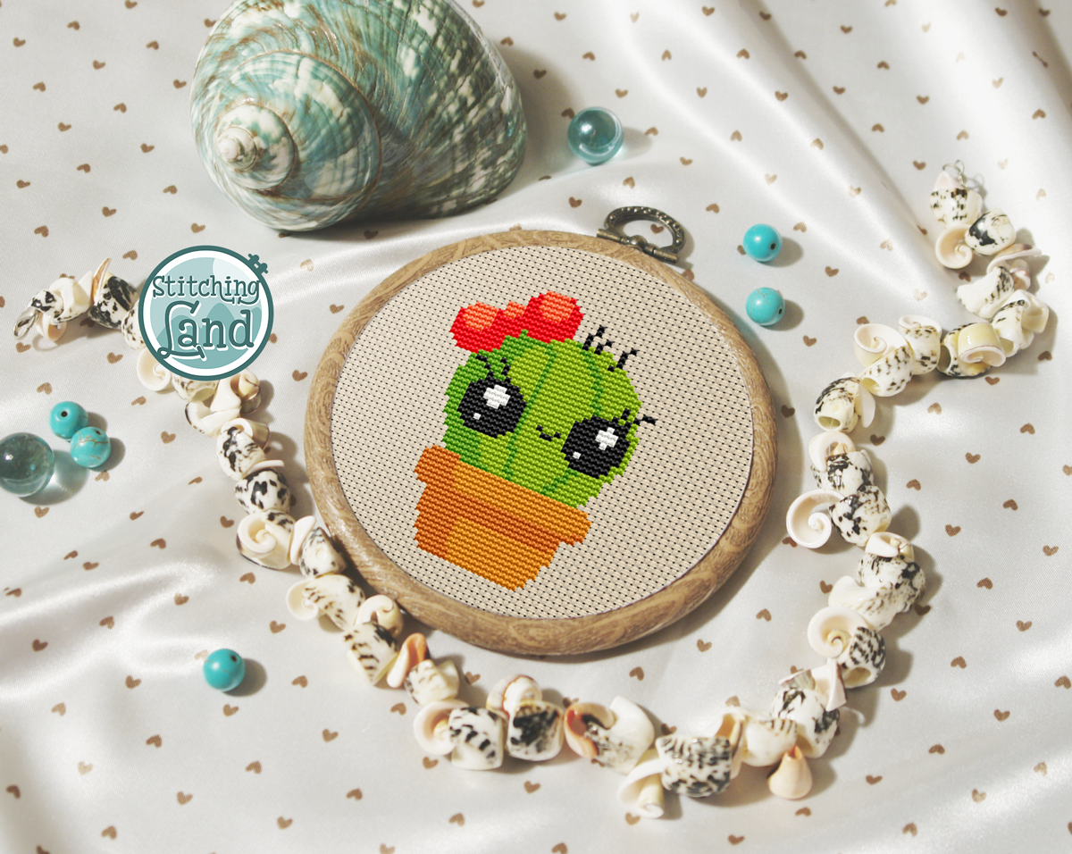 Baby Cactus Cross Stitch Pattern