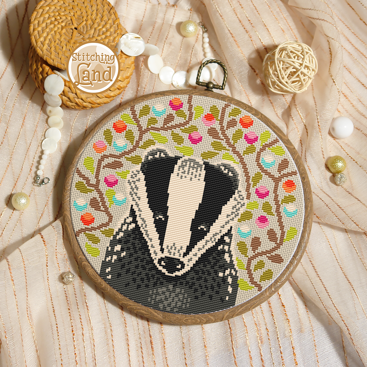Badger Cross Stitch Pattern