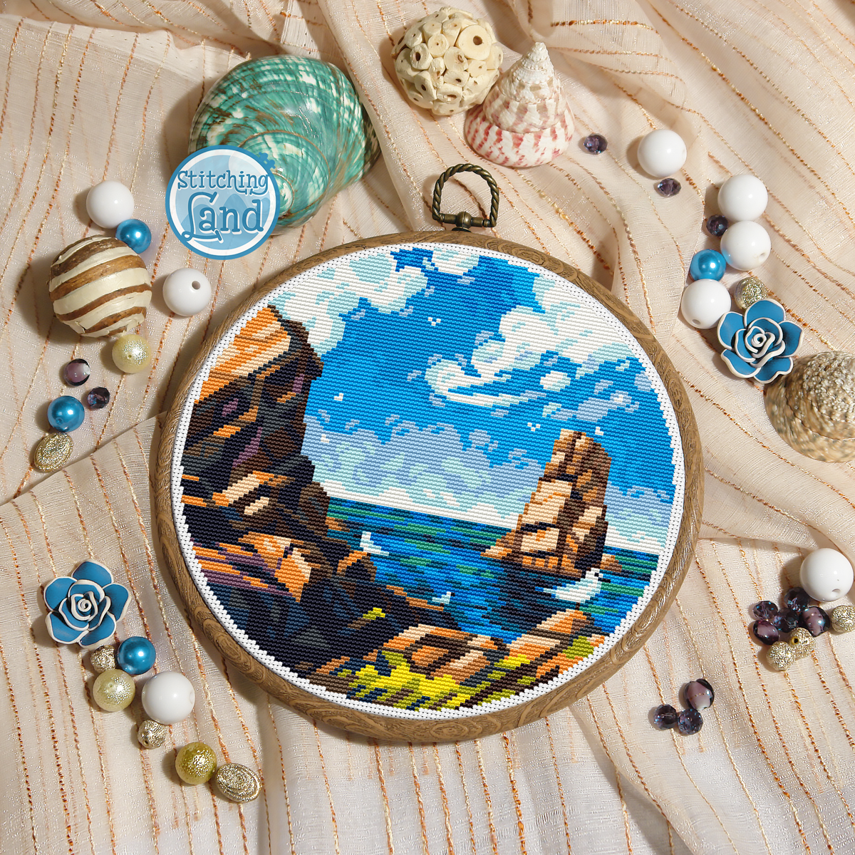 Black Sea Cross Stitch Pattern