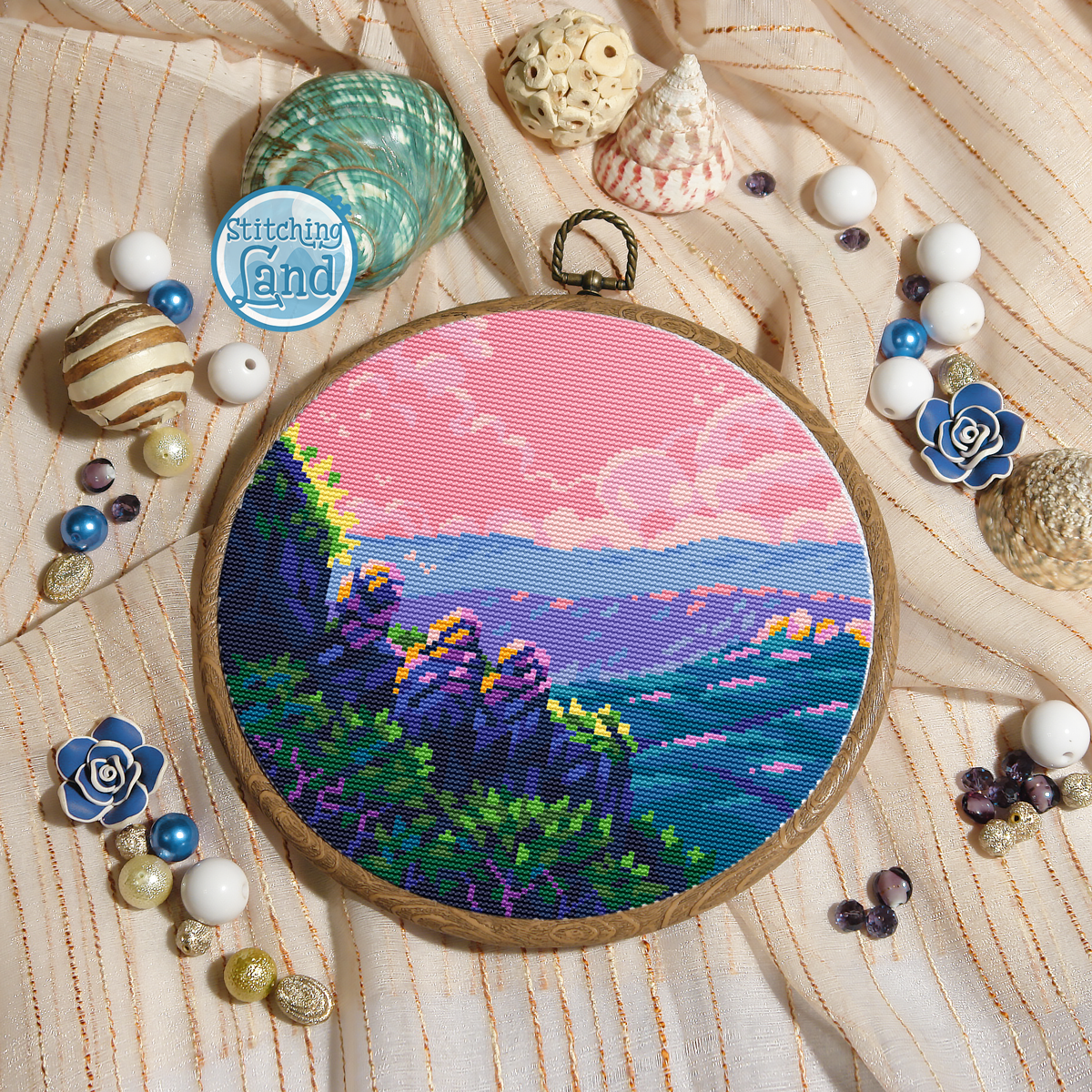 Blue Mountains Cross Stitch Pattern