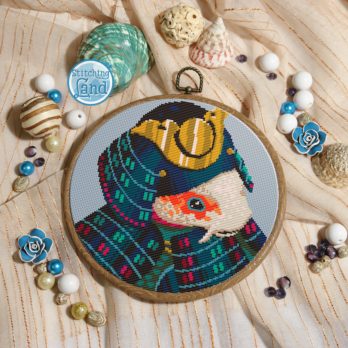 Carp San Cross Stitch Pattern