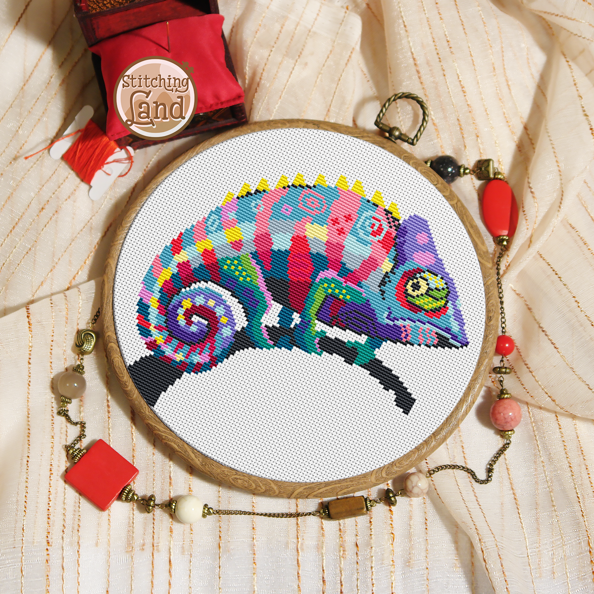 Chameleon Cross Stitch Pattern
