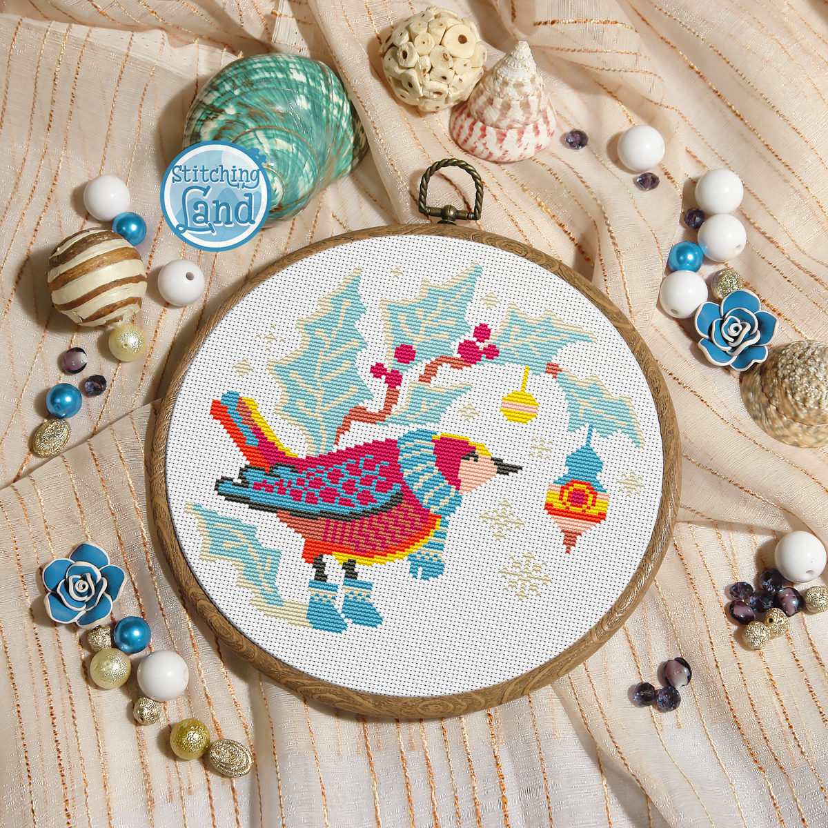 Christmas Bird Cross Stitch Pattern