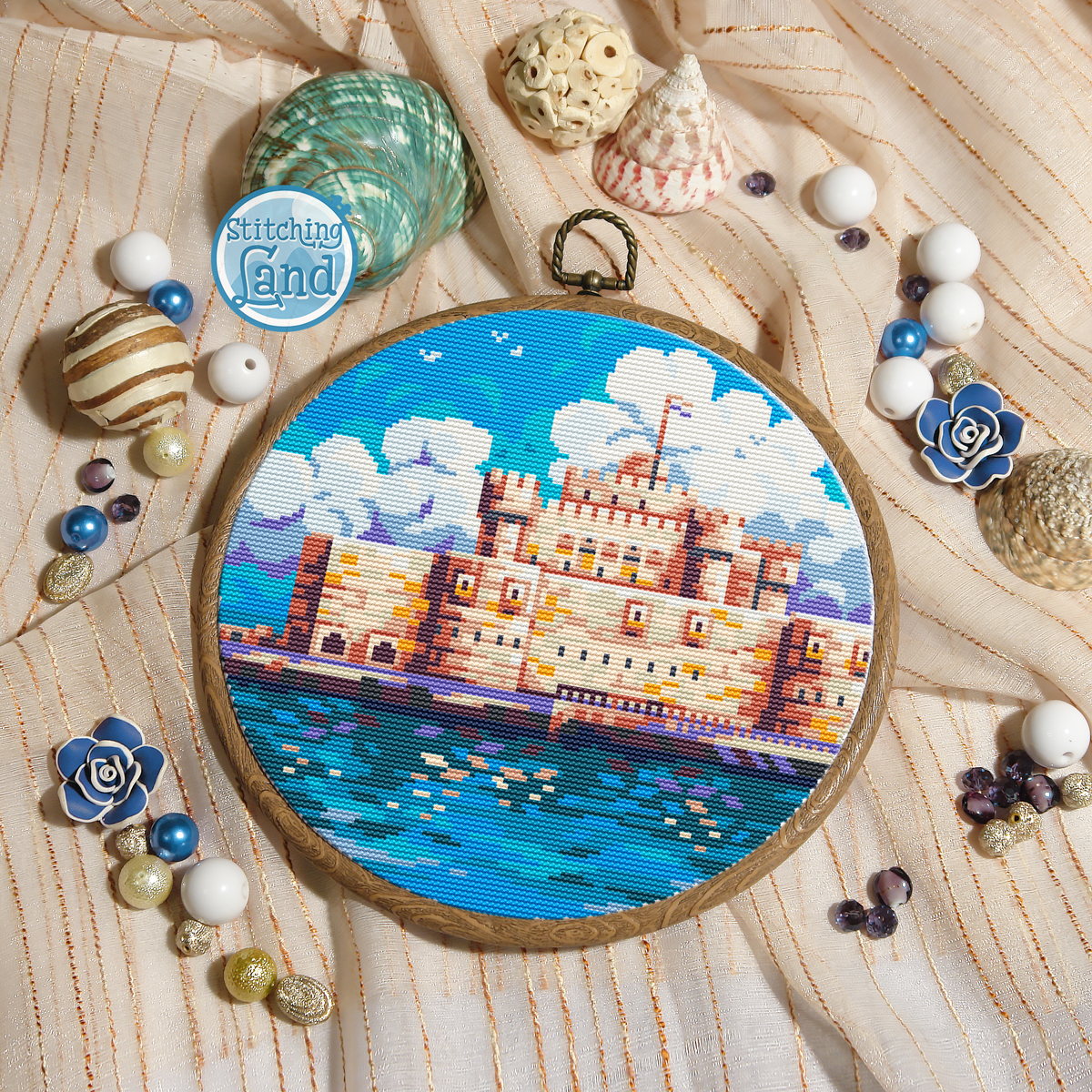 Citadel Qaitbay Cross Stitch Pattern