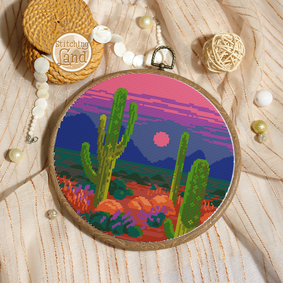 Desert Cross Stitch Pattern