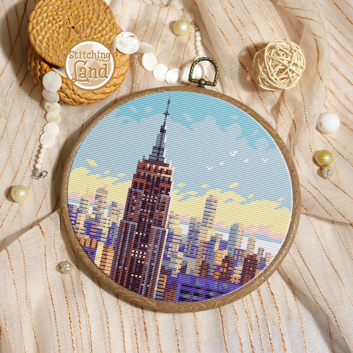 Empire State Building Cross Stitch Pattern