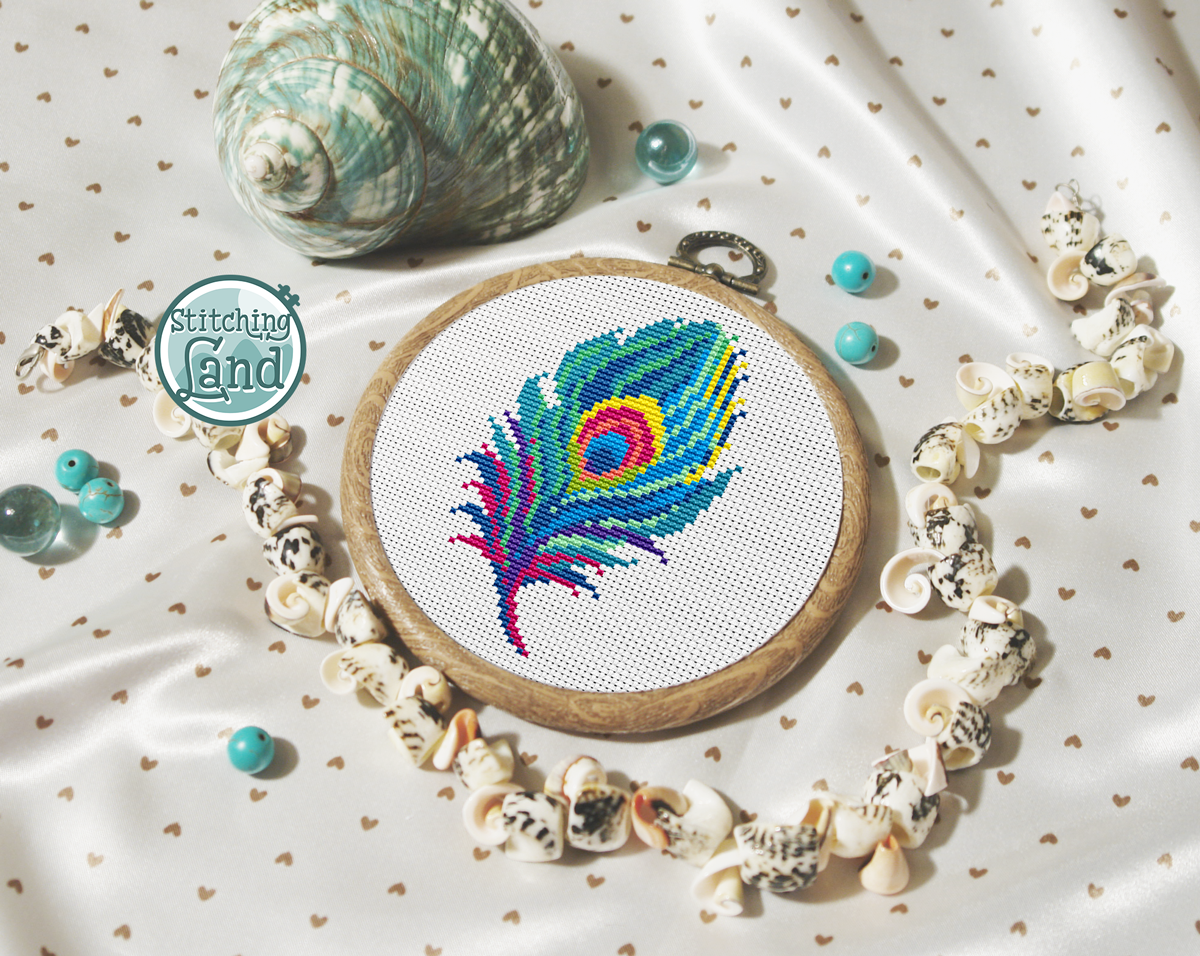 Feather Cross Stitch Pattern
