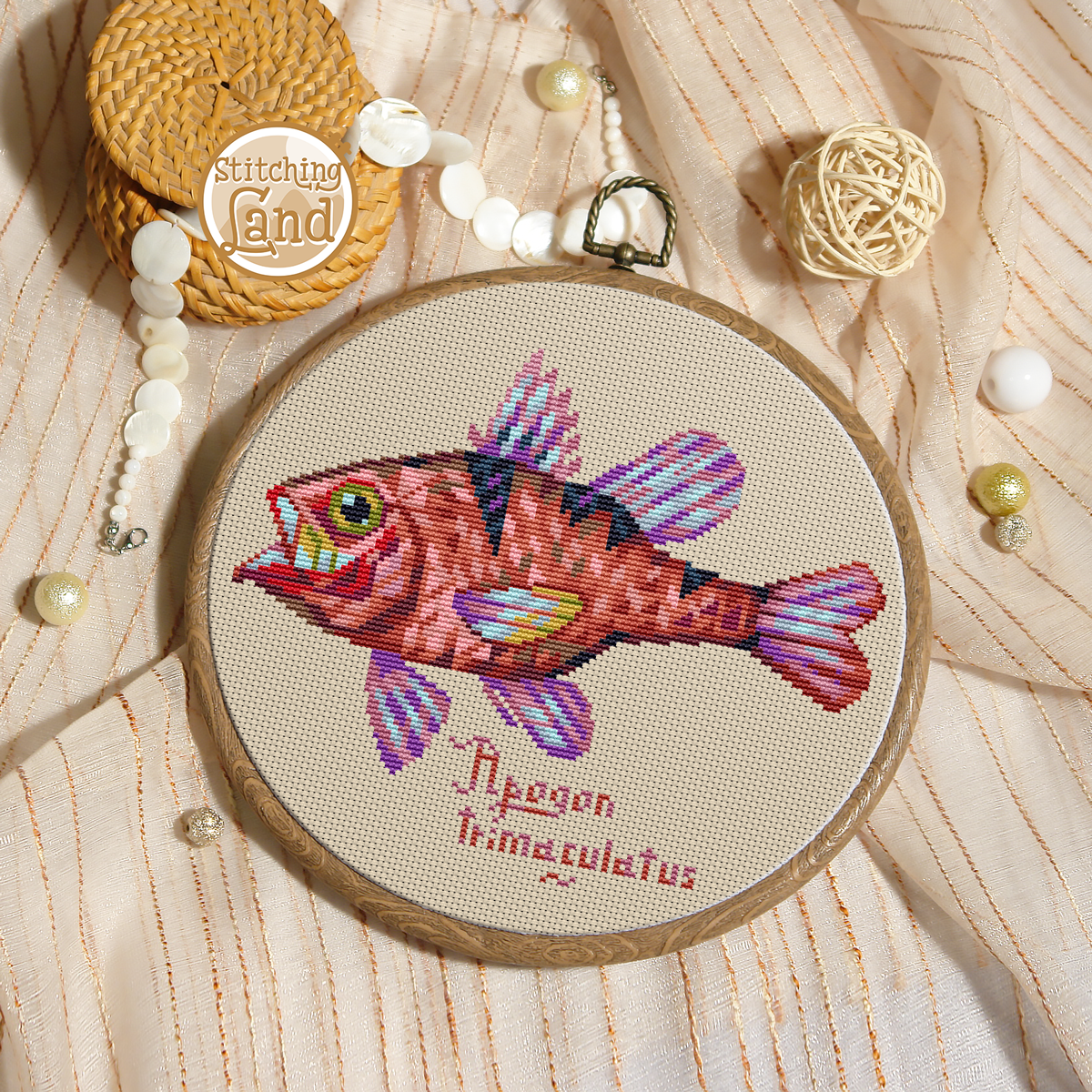 Fish Apogon Cross Stitch Pattern