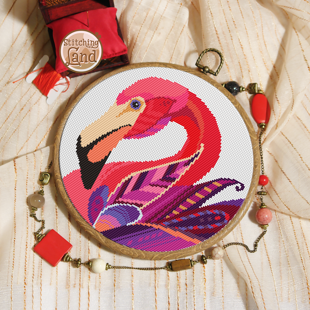 Flamingo II Cross Stitch Pattern