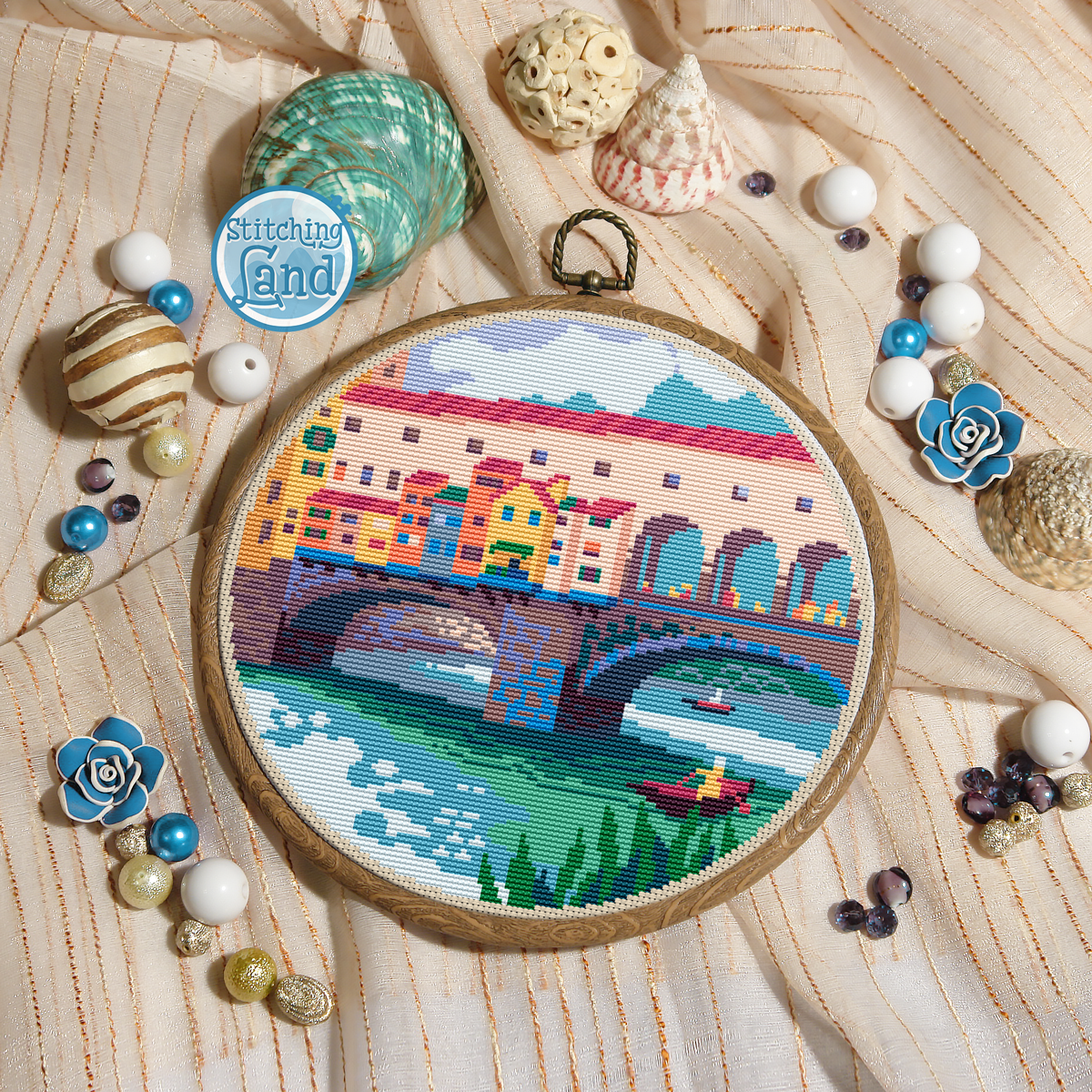 Florentine Bridge Cross Stitch Pattern