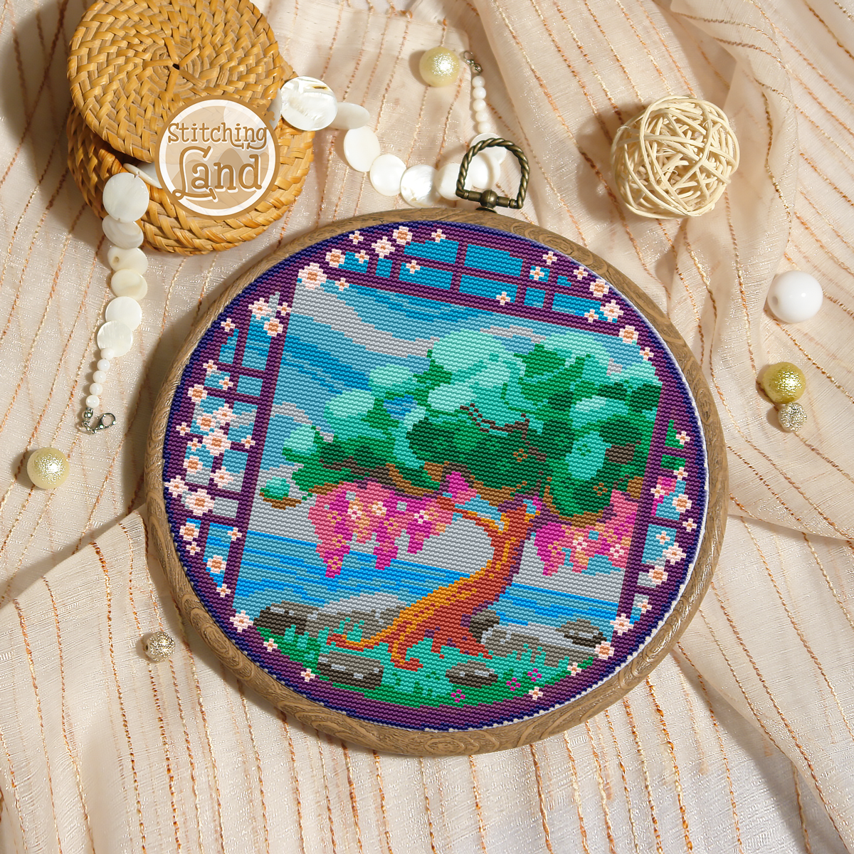 Flower Tree Cross Stitch Pattern