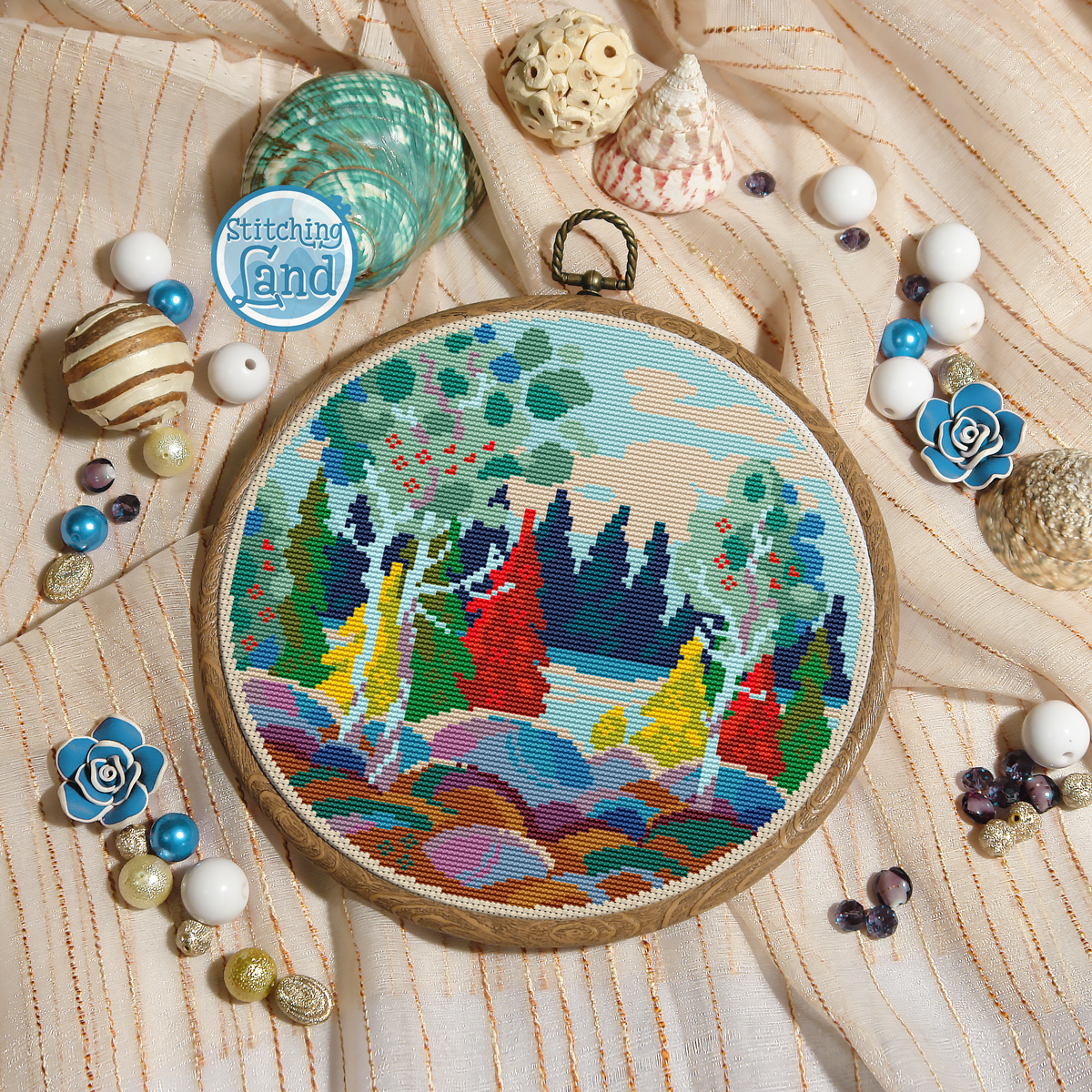 Forest River Cross Stitch Pattern