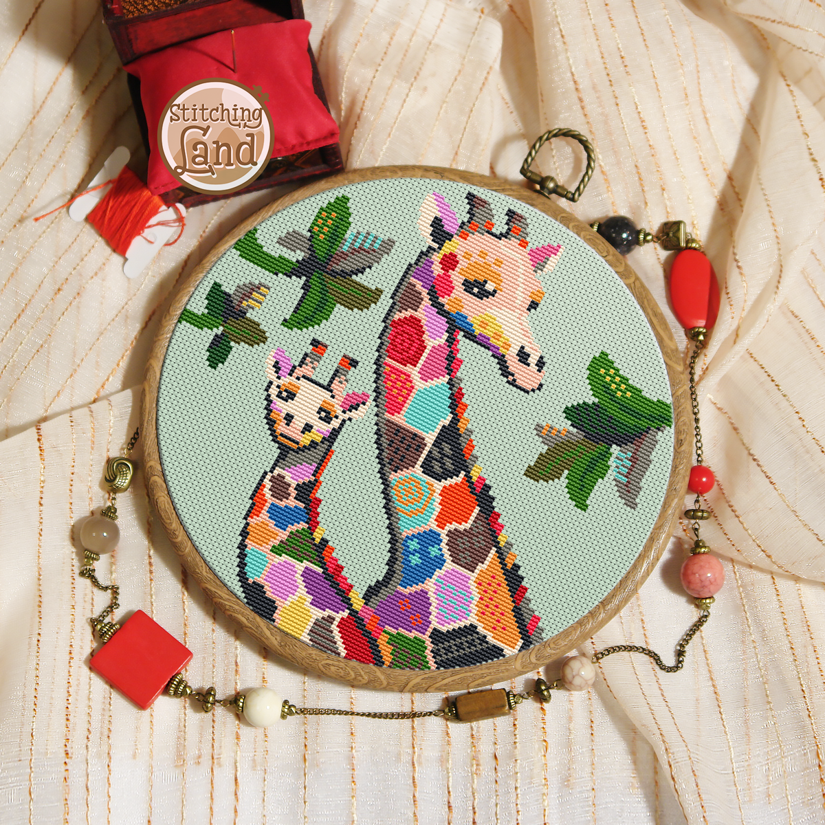 Giraffes Cross Stitch Pattern