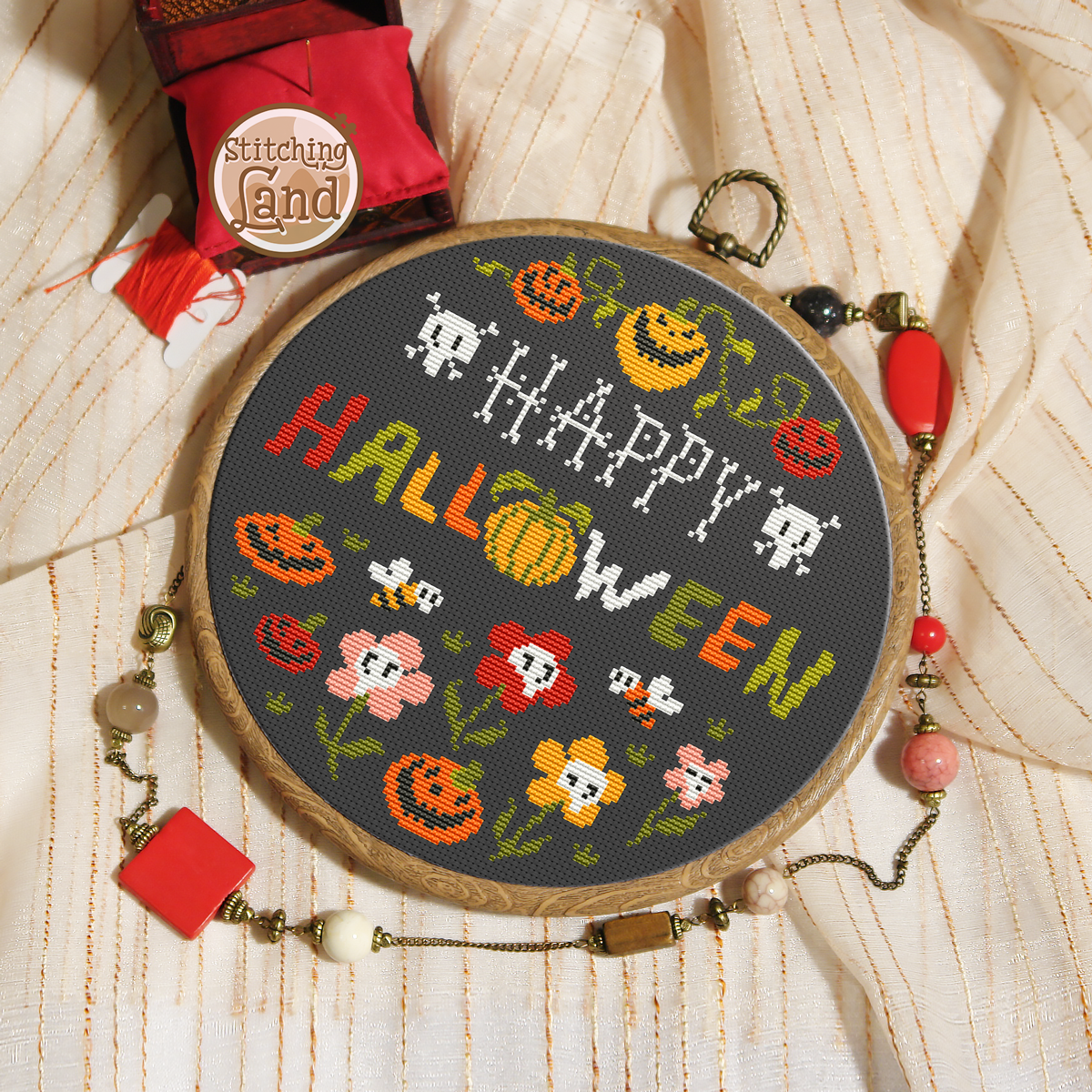 Happy Halloween Cross Stitch Pattern
