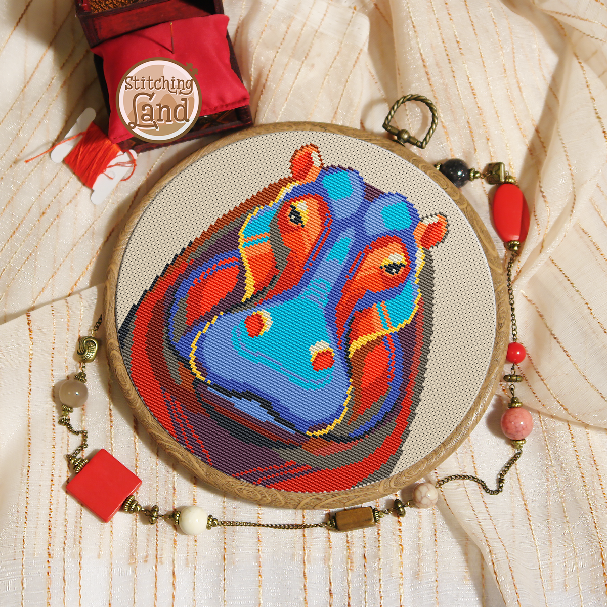 Hippo Cross Stitch Pattern