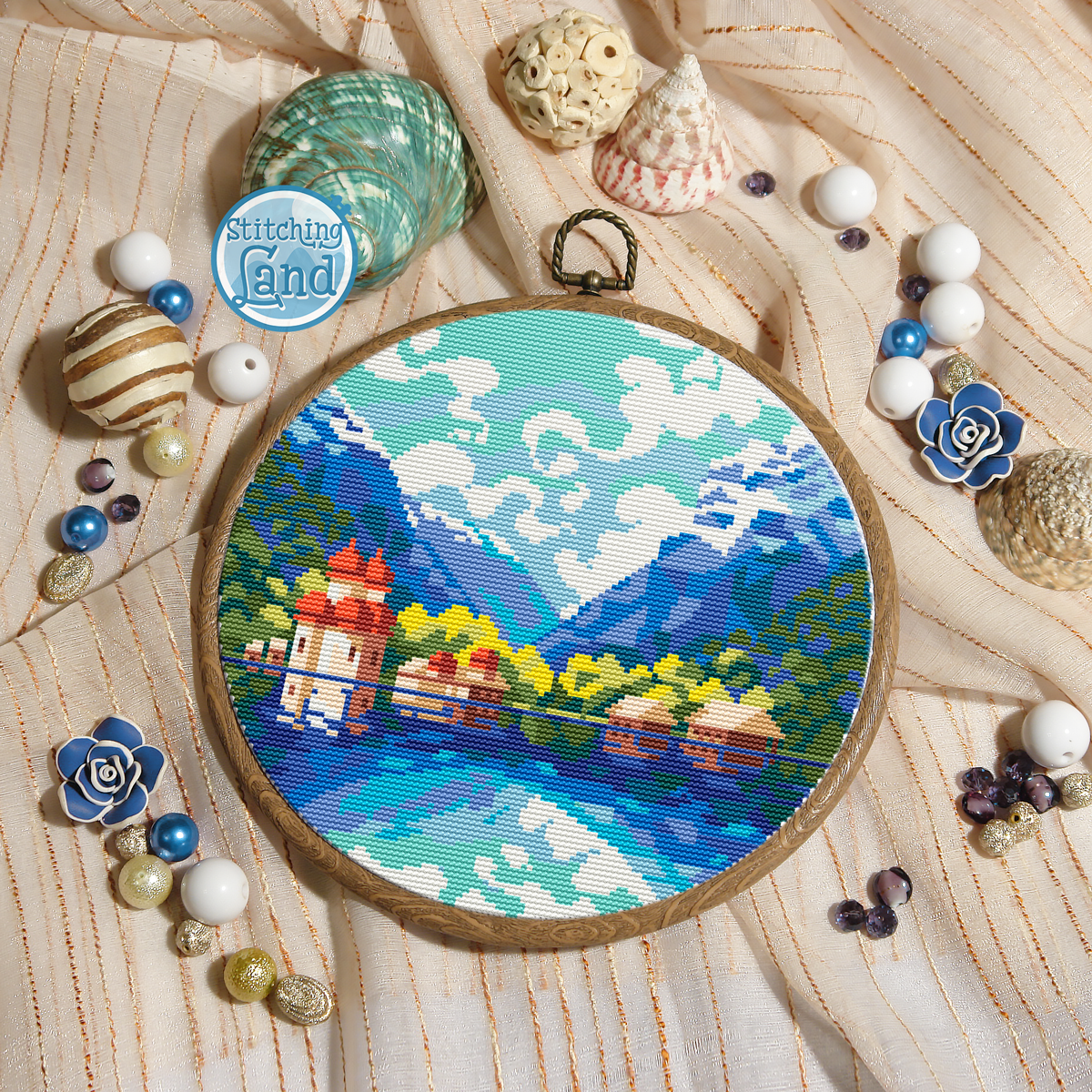 Konigssee Lake Cross Stitch Pattern