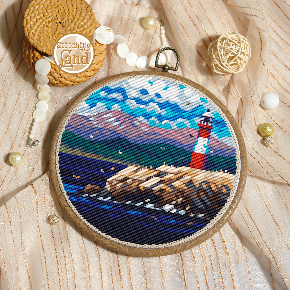 Lighthouse Les Eclaireurs Cross Stitch Pattern
