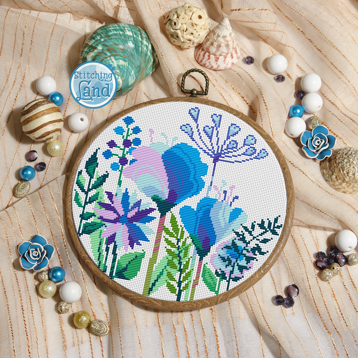 Meadow Flowers Cross Stitch Pattern