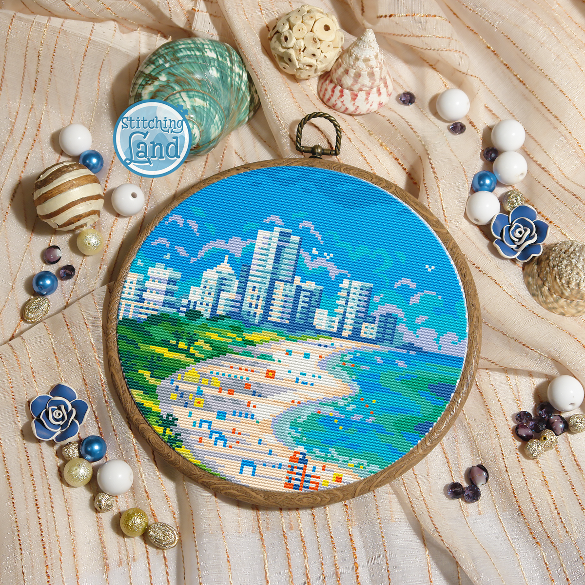 Miami Beach Cross Stitch Pattern
