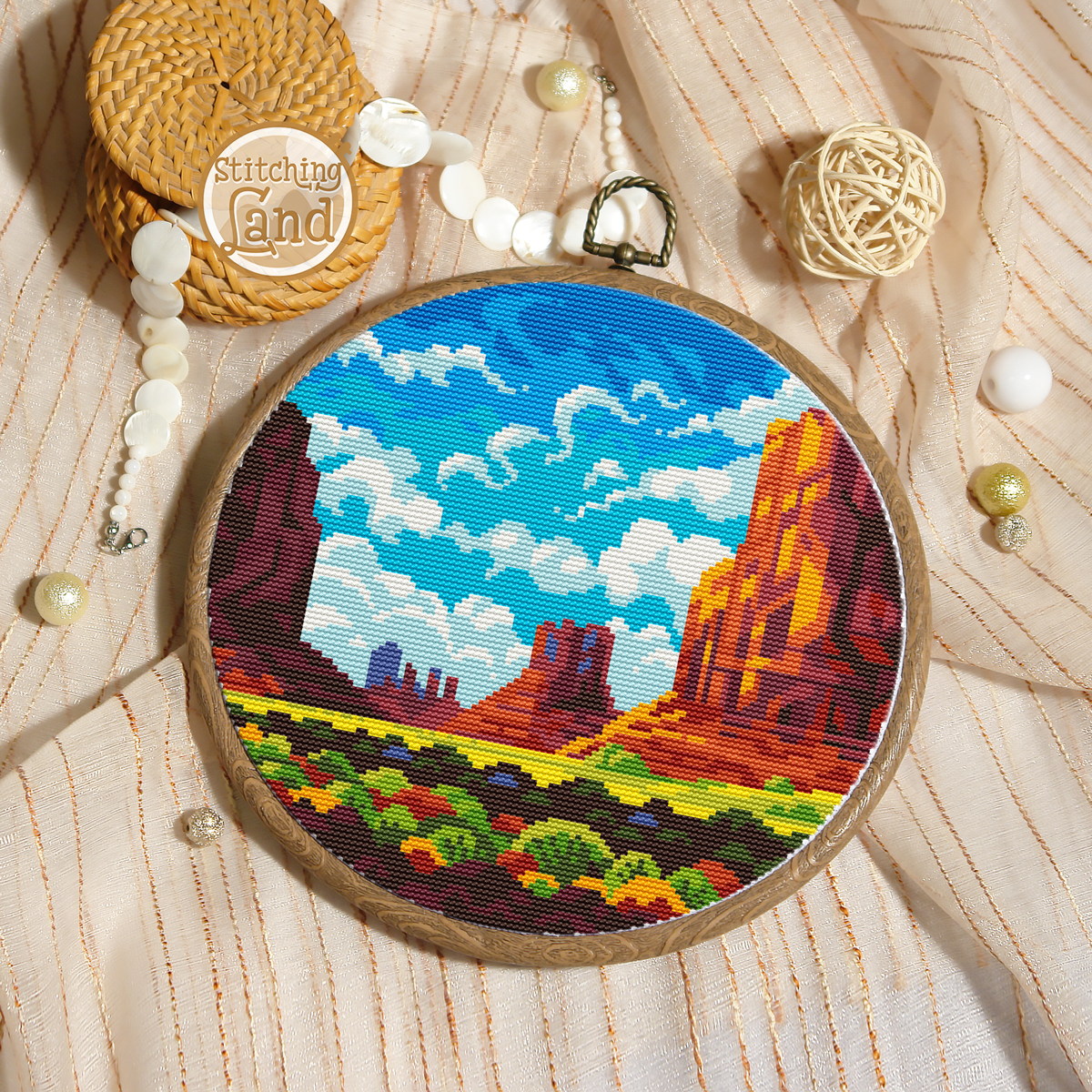 Monument Valley Cross Stitch Pattern