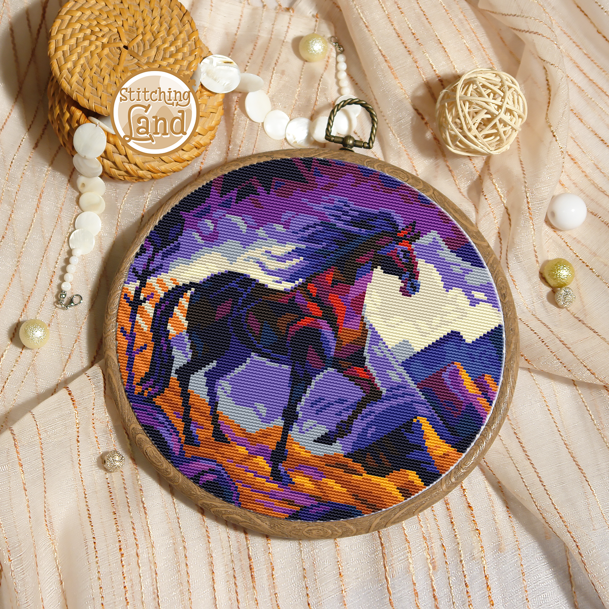 Mountain Horse Cross Stitch Pattern