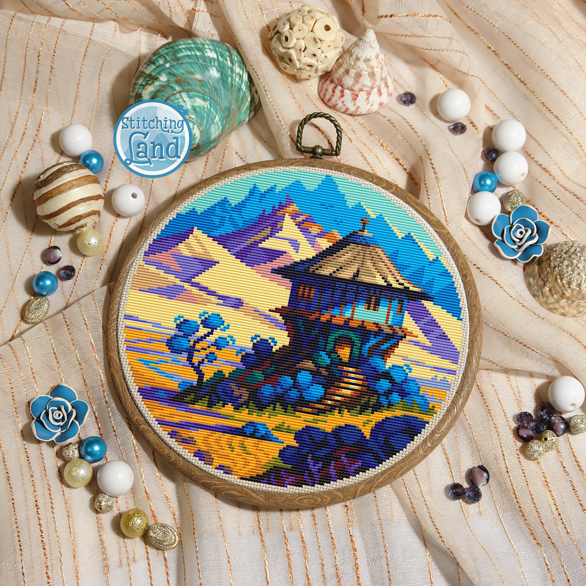 Mountain Hut II Cross Stitch Pattern