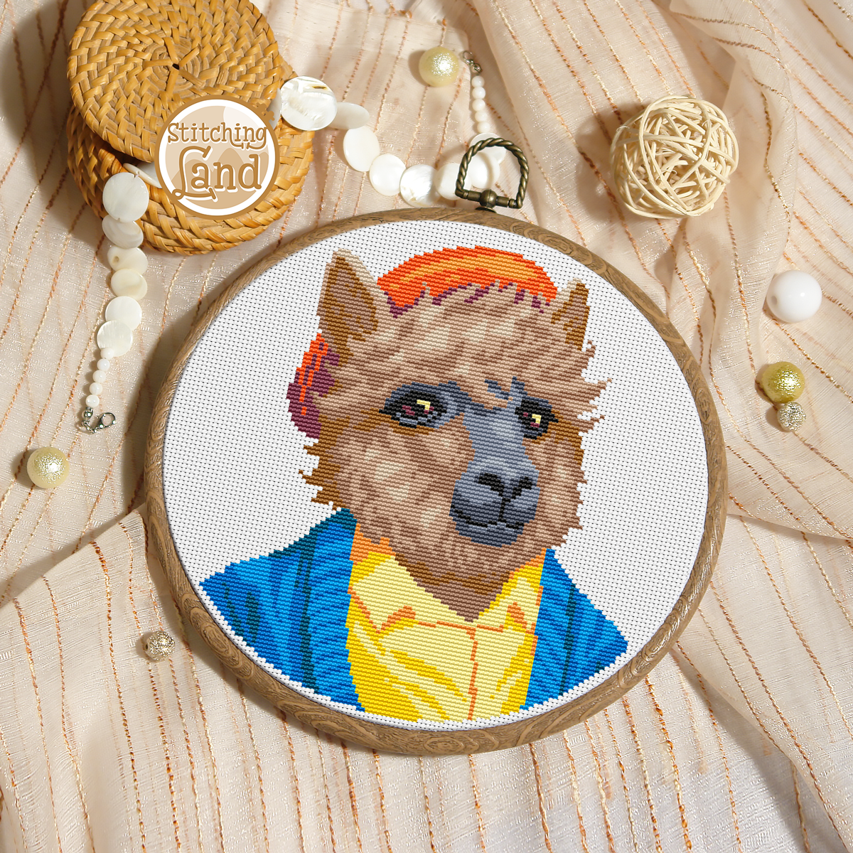 Mr. Alpaca Cross Stitch Pattern