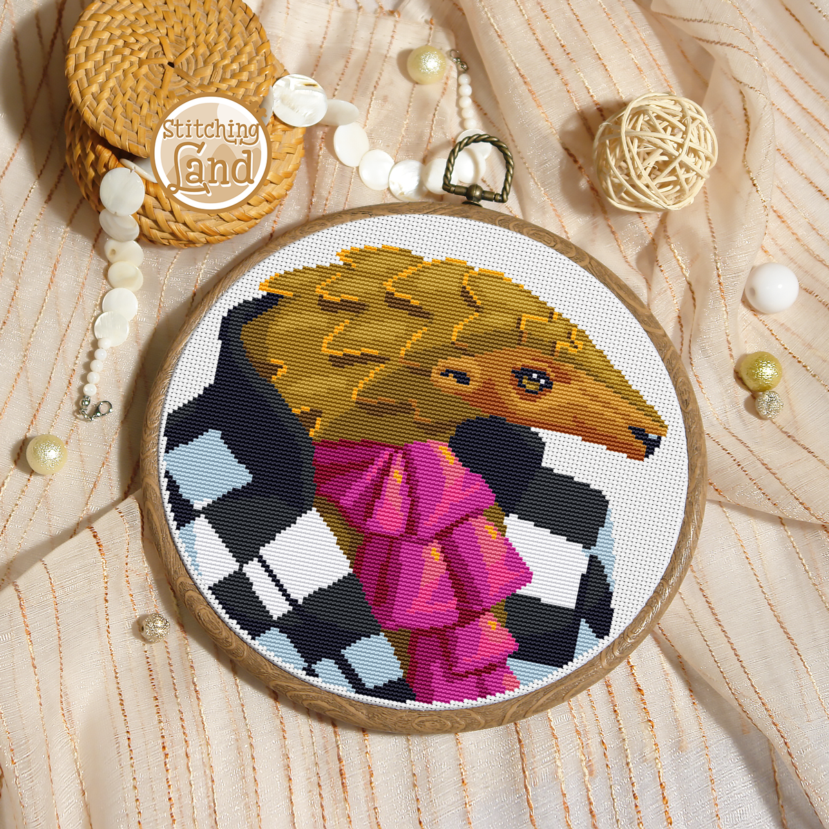 Mr. Armadillo Cross Stitch Pattern