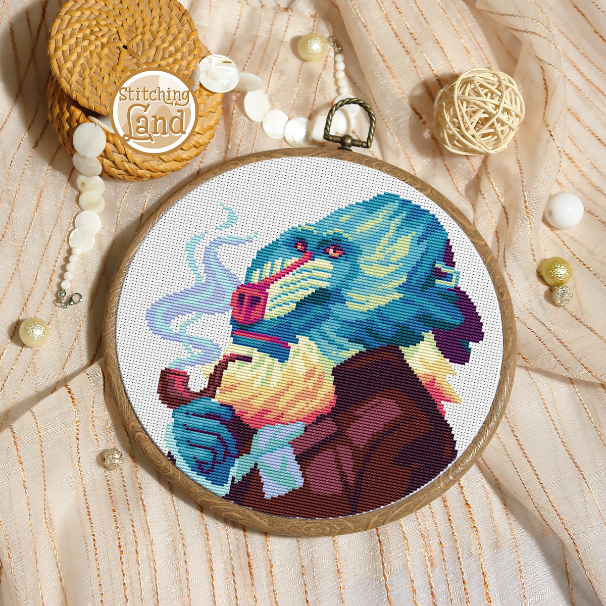 Mr. Mandrill Cross Stitch Pattern