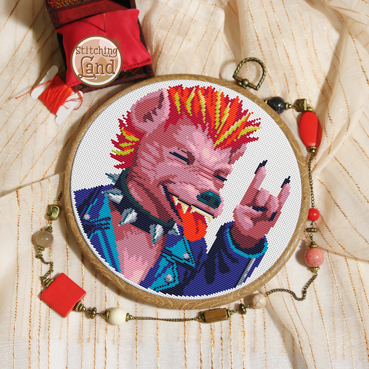 Mr. Hyena Cross Stitch Pattern
