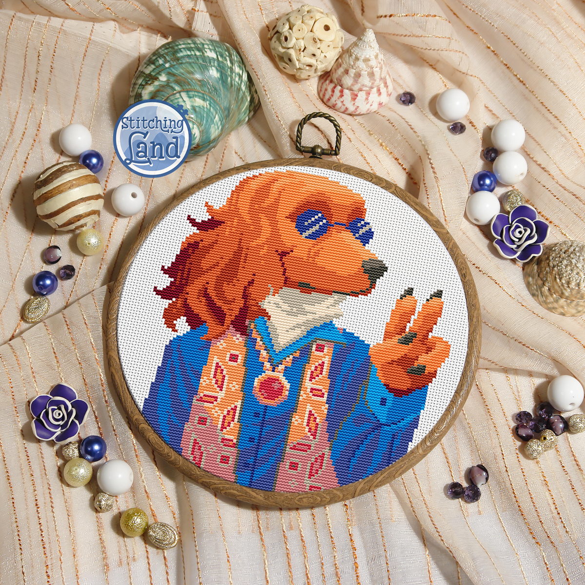 Mr. Irish Setter Cross Stitch Pattern