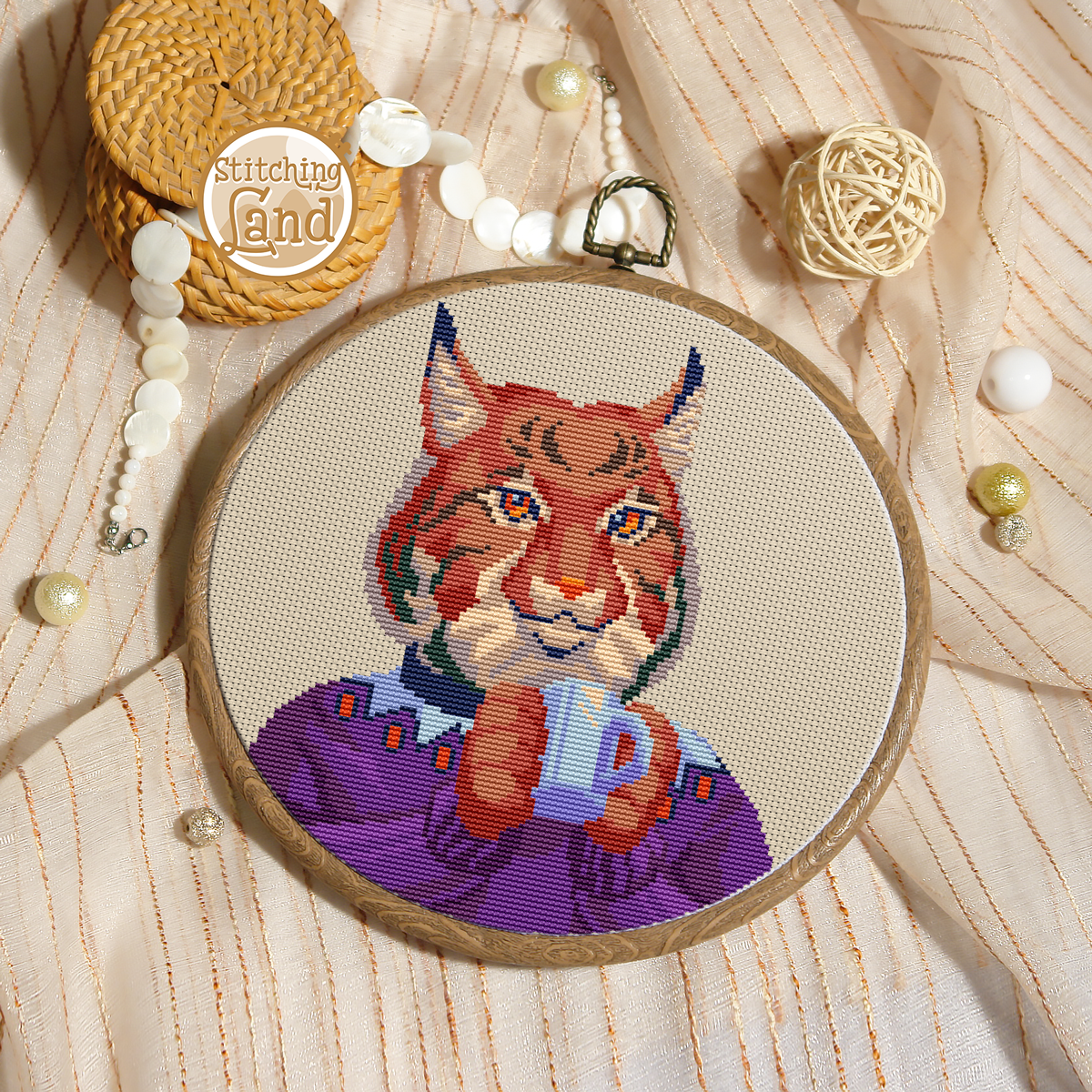Mr. Lynx Cross Stitch Pattern