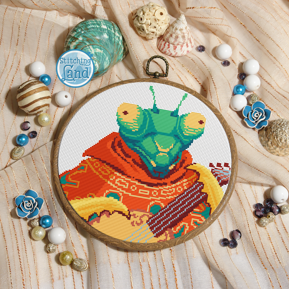 Mr. Mantis Cross Stitch Pattern
