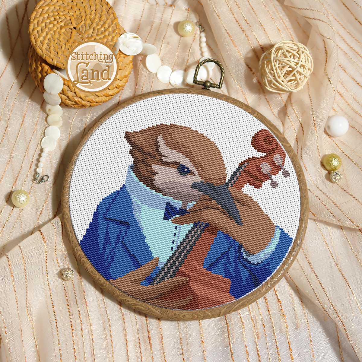 Mr. Nightingale Cross Stitch Pattern