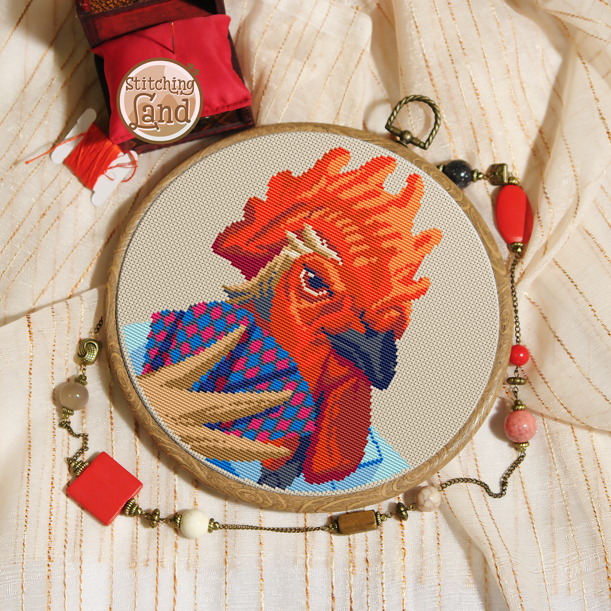 Mr. Rooster Cross Stitch Pattern